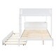 preview thumbnail 42 of 43, Full-Over-Full Bunk Bed with Twin Size Trundle Bed Frame, Storage and Desk Multifunctional Storage Bed for Kids Teens Adults