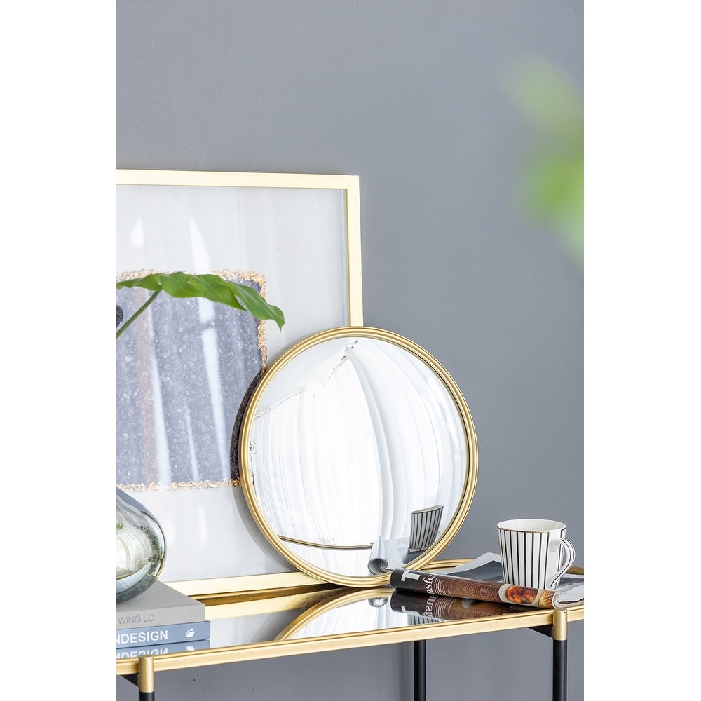 D15" Gold Round Mirror