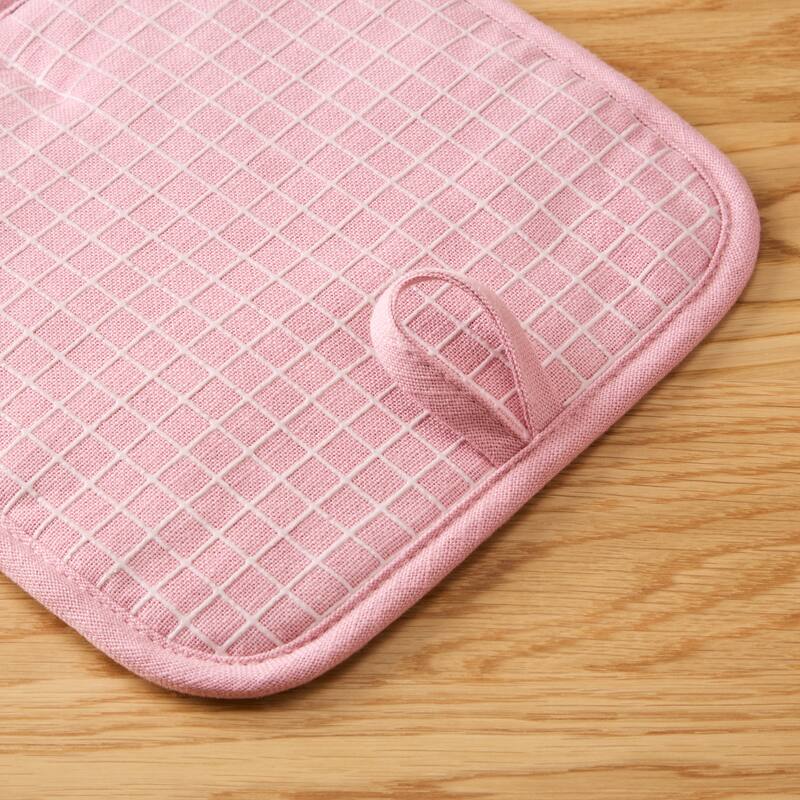KITCHENAID Gourmet Series Gridlines Pot Holders 2-Pack Set, Heat Resistant up to 600°F, Soft Silicone Grip, Magnetic Cuff