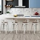 preview thumbnail 24 of 41, Bar Stools With Back set of 4 Industrial Metal Barstools with Wooden Seats