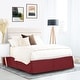 preview thumbnail 19 of 44, Nestl Pleated 14 inch Tailored Drop Bed Skirt - Soft Double Brushed Premium Microfiber Ruffle Bed Skirt California King - Burgundy Red