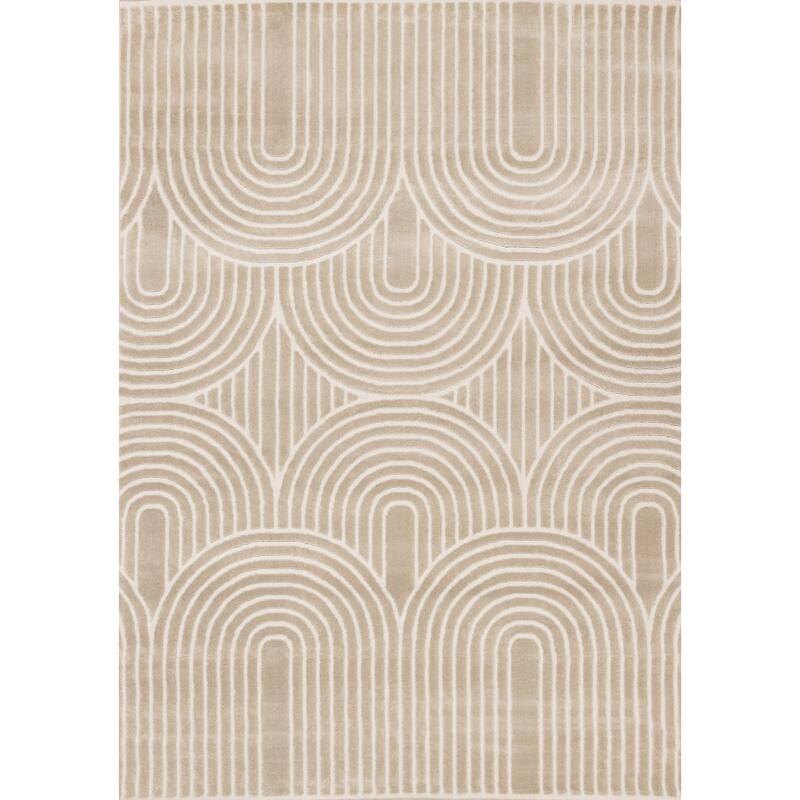HomeRoots Geometric Modern Rectangle Area Rug - 5' X 8'