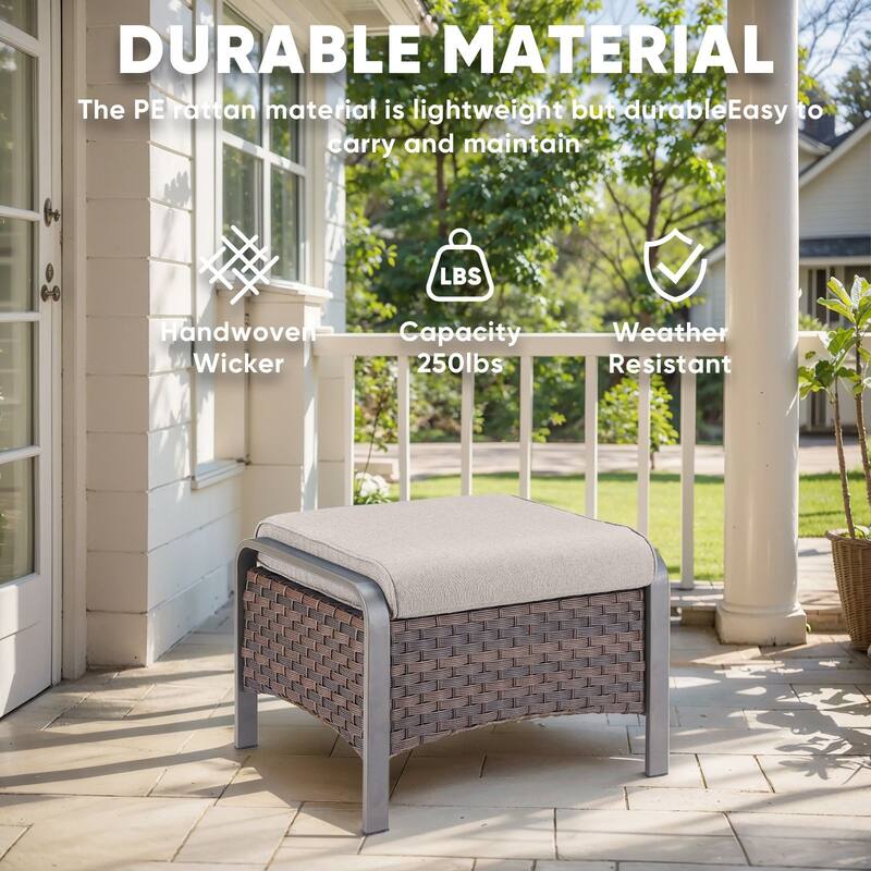 Outside Patio Swivel Chair Glider Chair with Ottomans