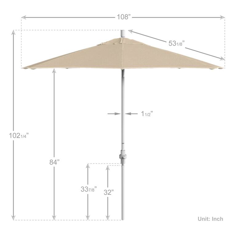 Okaloosa 9ft Deluxe Crank Lift Umbrella by Havenside Home, Base Not Included