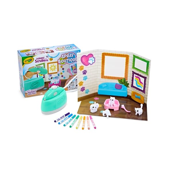 slide 2 of 5, Crayola Scribble Scrubbie Spray Boutique Airbrush Set