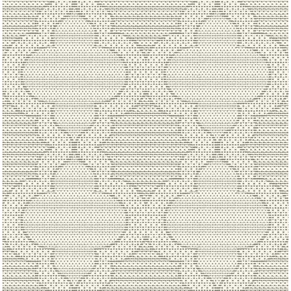 A-Street Prints Ernest Charcoal Quilted Quatrefoil Wallpaper