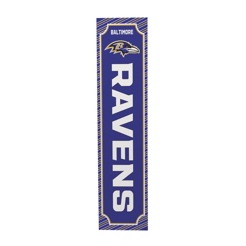 47" Double Sided Seasonal Porch Leaner, Baltimore Ravens - 47" x 11.25"