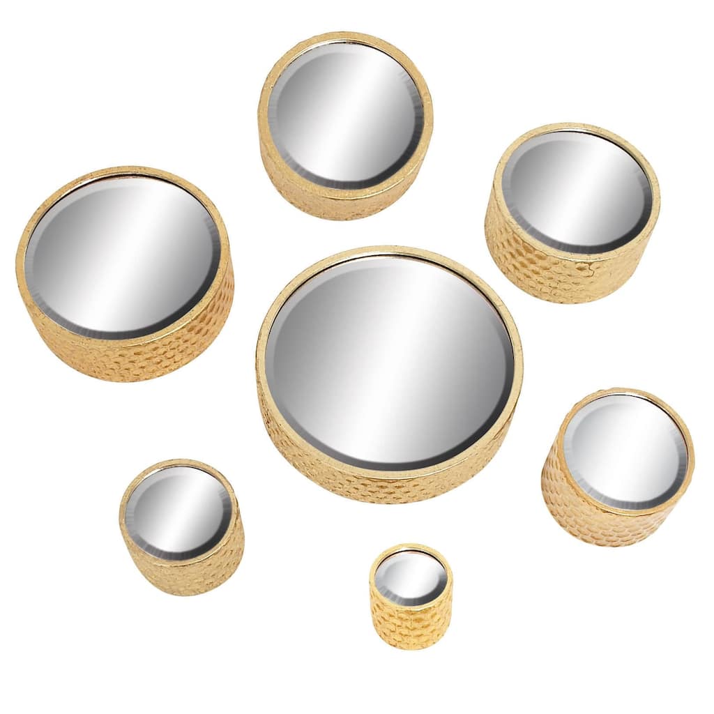 Metal Room Wall Mirror - Set of 7 Gold - CosmoLiving by Cosmopolitan