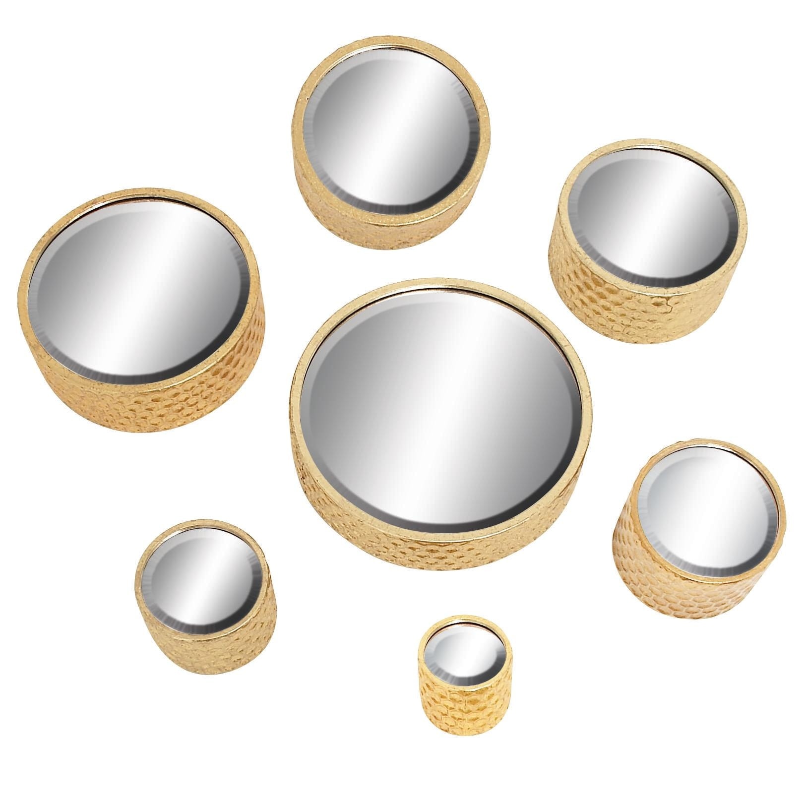 Metal Room Wall Mirror - Set of 7 Gold - CosmoLiving by Cosmopolitan
