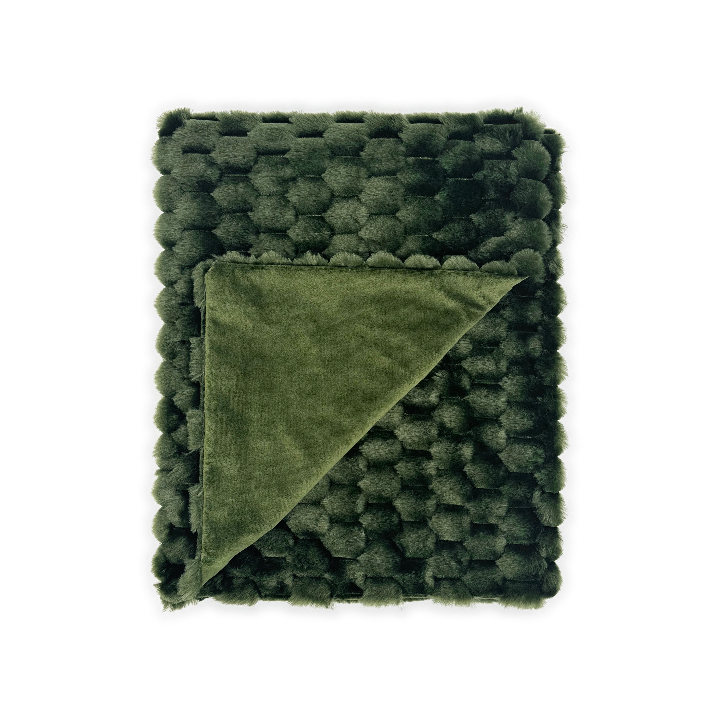 Honeycomb Textured FauxFur Throw