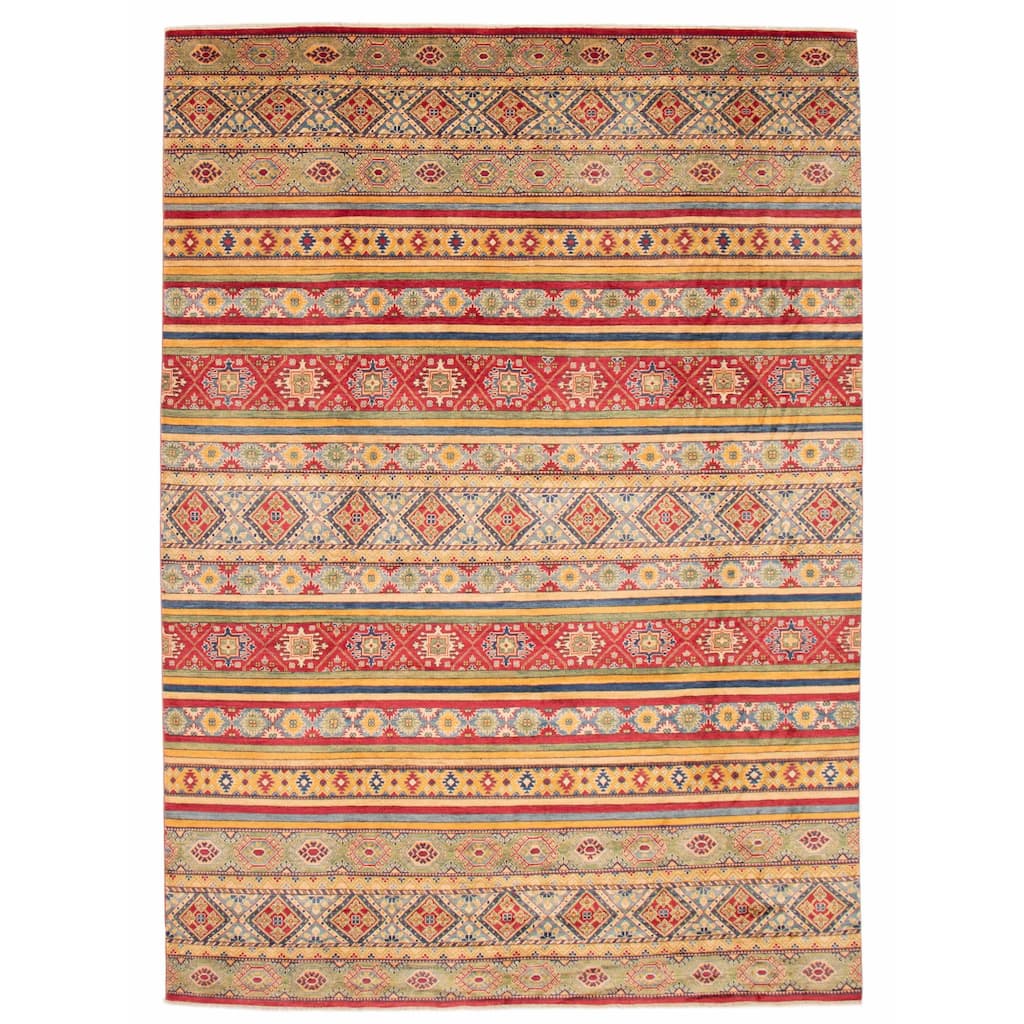 ECARPETGALLERY Hand-knotted Finest Ghazni Red Wool Rug - 9'7 x 12'11