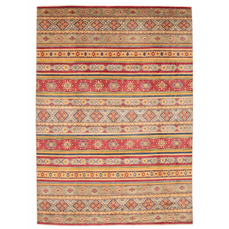 ECARPETGALLERY Hand-knotted Finest Ghazni Red Wool Rug - 9'7 x 12'11