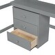preview thumbnail 4 of 22, Twin Size Loft Bed with Desk, Blackboard, Shelf and 3 Drawers