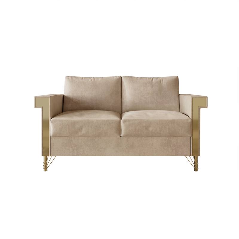 CraftPorch Luxurious Velvet Upholstered Loveseat