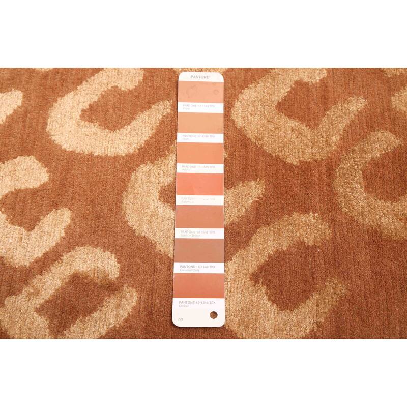 ECARPETGALLERY Hand-knotted Opulence Brown Silk, Wool Rug - 8'1 x 9'10