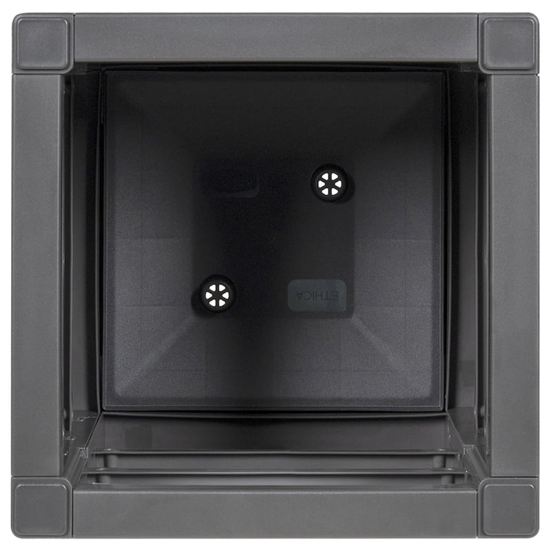 vidaXL Garden Planter Patio Outdoor Flower Pot Herb Planter Pot Flower Box PP - 14.2 x 14.2 x 13.8 in