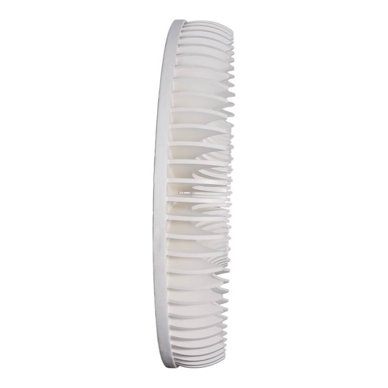 Modern Large Wall Mirror with 3D Wood Frame - 36", White - 36.0"