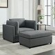 preview thumbnail 9 of 40, Roomfitters 50" Oversized Armchair with Ottoman, Modern Accent Chair, Lumbar Support, Reading Sofa for Bedroom