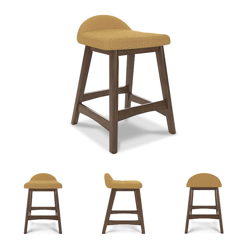 Signature Design by Ashley Lyncott Upholstered Counter Height Bar Stool (Set of 2) - 19"W x 20"D x 29"H