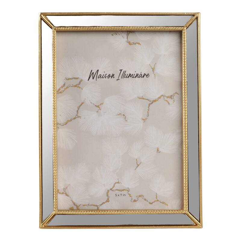 Resin Glass Photo Frame Modern Glam Style Sleek Decorative Detailing