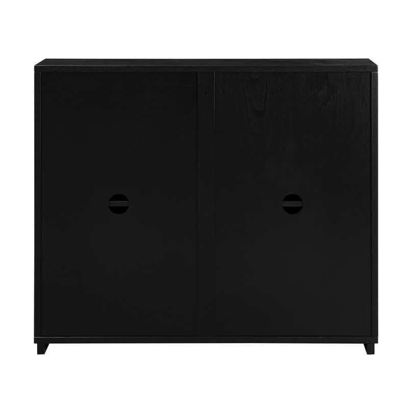 Mid Century Modern V-shape Storage Cabinet, Buffet Cabinet with Storage, Narrow Side Cabinet