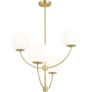 Vaxcel Lighting H0295 Avers 4 Light 26" Wide Chandelier with Frosted