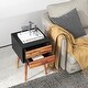 preview thumbnail 4 of 10, Costway End Table W/Drawers and Storage Wooden Mid-Century Accent Side