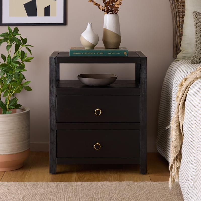 SAFAVIEH Home Amisa Nightstand - Black