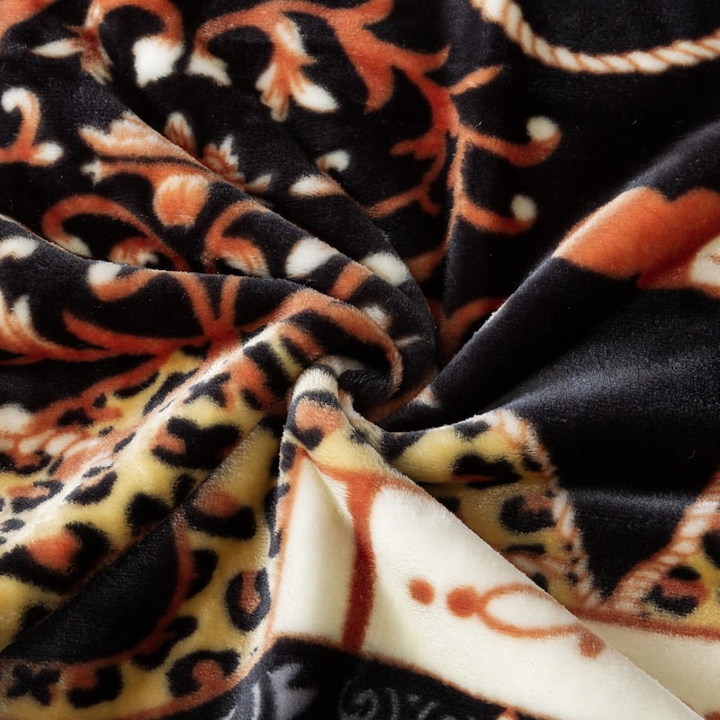 Printed Rachel Plush Blanket 75"x91"