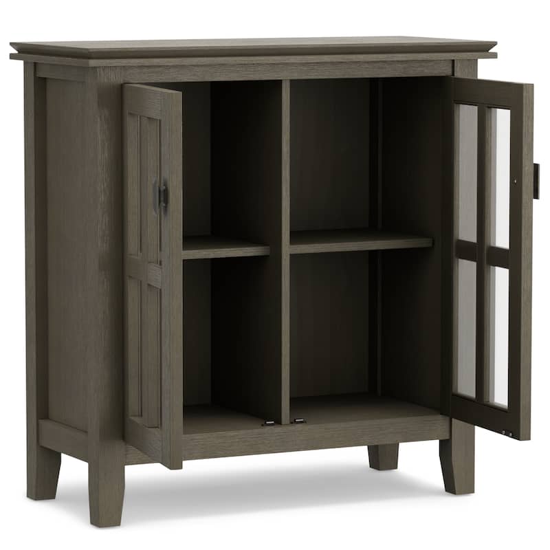 WYNDENHALL Stratford SOLID WOOD 30 inch Wide Low Storage Cabinet - 30"w x 14"d x 31" h