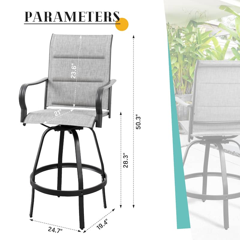 Futzca Patio Swivel Bar Bistro Set or Swivel Bar Stools