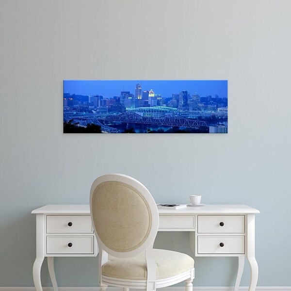 Easy Art Prints Panoramic Images's 'Cincinnati, Ohio, USA' Premium Canvas Art