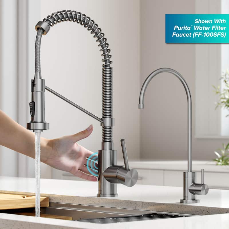 Kraus Bolden 2-Function 1-Handle Commercial Pulldown Kitchen Faucet