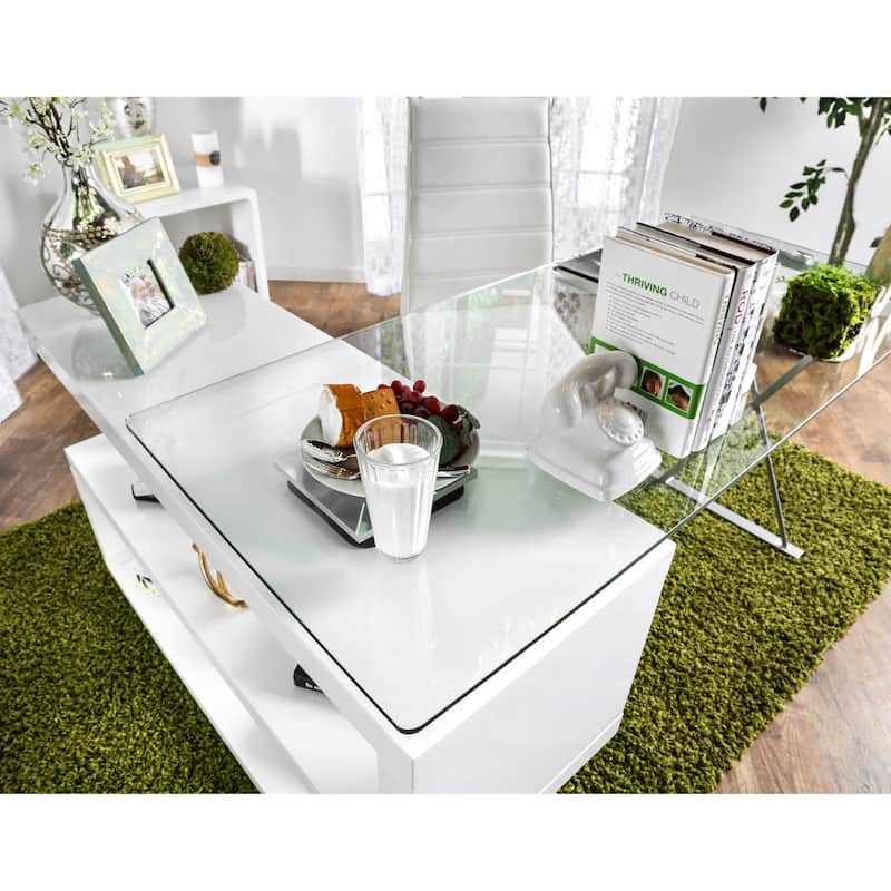 Marisa Contemporary 59-inch Metal Convertible Computer Desk by Furniture of America