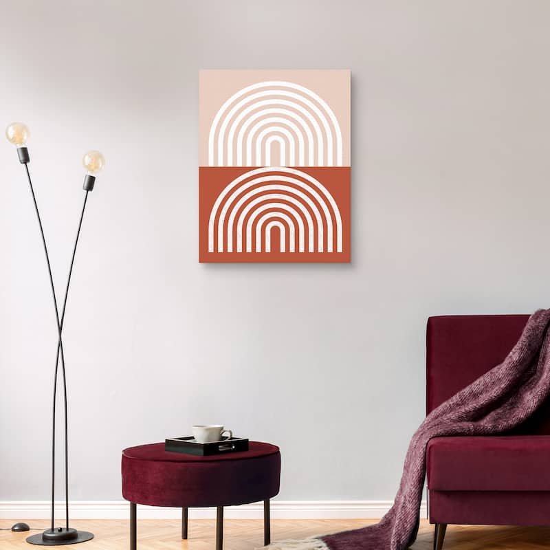 Mid Century Rainbow by Sisi and Seb Canvas Art Print