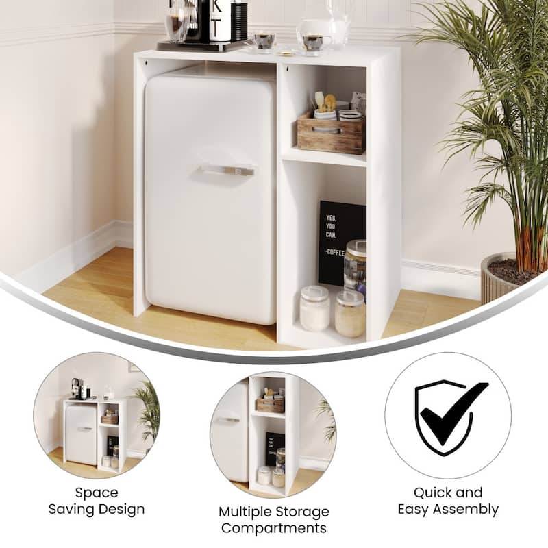 Space-Saving Mini Fridge Organizer Shelf with Cubby Storage
