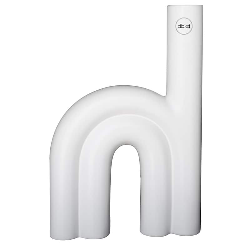 Lg. ROPE Vase White - White