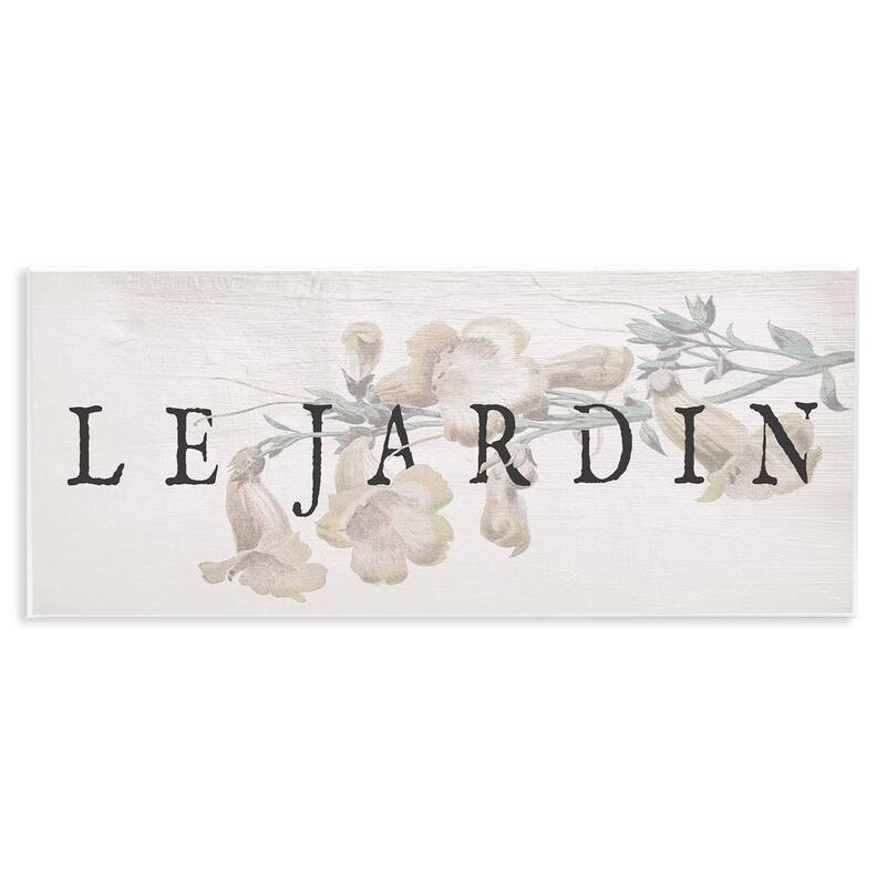 Stupell Vintage French Garden Wall Plaque Art Design By Lil' Rue - 17 x 7