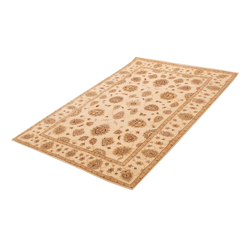 ECARPETGALLERY Hand-knotted Jamshidpour Cream Wool Rug - 6' 4" x 10'