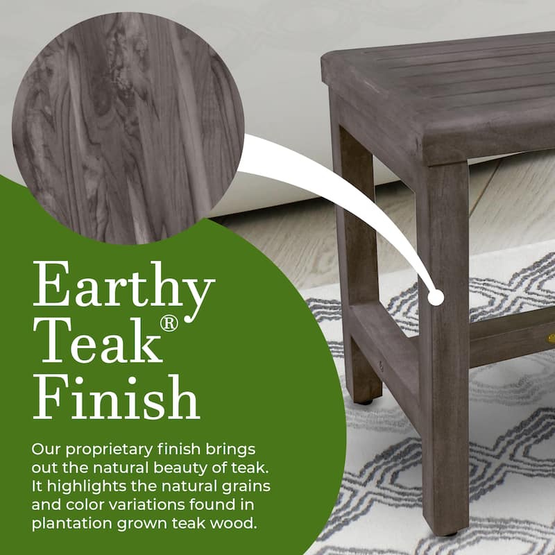 CoastalVogue Eleganto 18in Wide ShowerBench in a Gray Finish