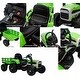 Kids Ride on Tractor with Trailer & Parent Remote Control, Dual Motors ...