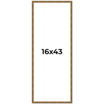 16x43 Frame Gold Kingsley Distressed Solid Wood Picture Frame Width