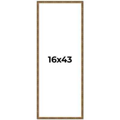 16x43 Frame Gold Solid Wood Picture Frame - Complete Modern Photo