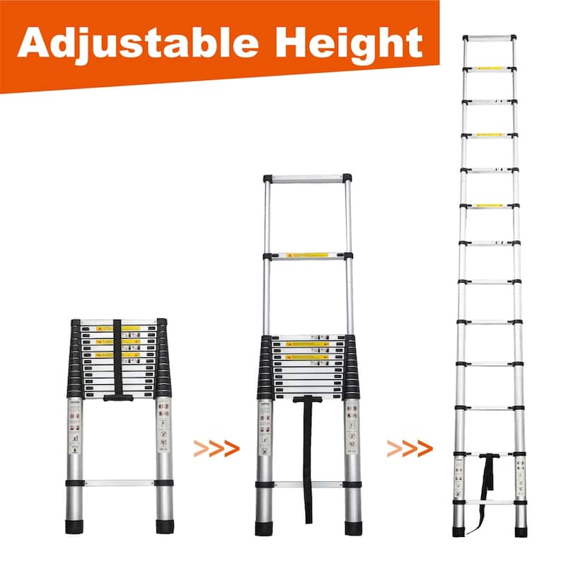 Telescoping Ladder 12.5FT,Telescopic Extension Ladder,Folding Ladder