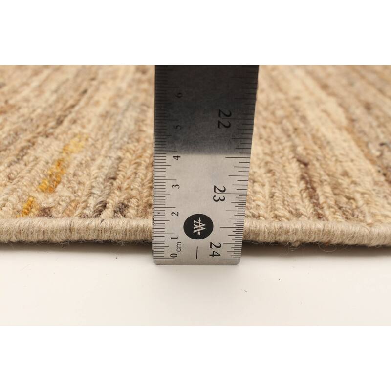 ECARPETGALLERY Flat-Weave Natural Beige Wool Tapestry Kilim - 5'2 x 8'0