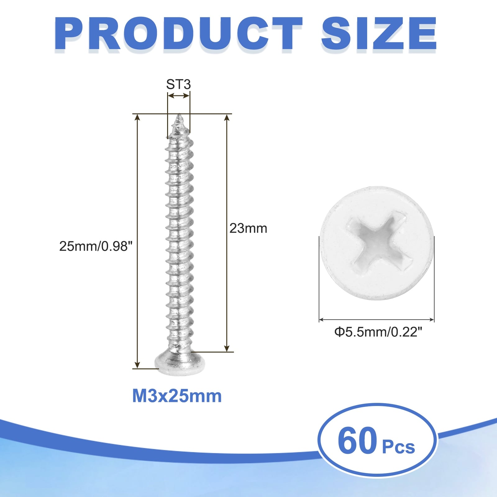 Flat Countersunk Head Self Tapping Screws, Galvanized Carbon Steel Self Drilling Screws for Metal Sheet Metal Screw