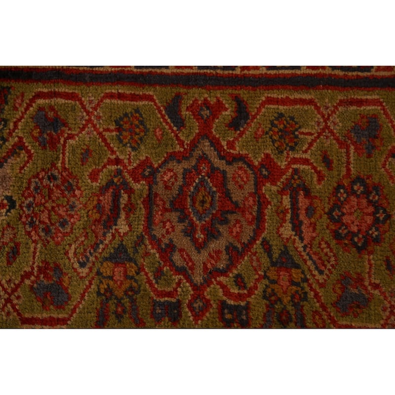 Pre-1900 Antique Sultanabad Persian Large Rug Hand-Knotted Wool Carpet - 9'8"x 16'7"