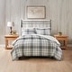 preview thumbnail 6 of 14, Woolrich Bernston Faux Wool to Faux Fur Down Alternative Comforter Set Gray Plaid - Full - Queen