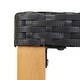 preview thumbnail 4 of 3, vidaXL Patio Bench 47.2" Black Poly Rattan and Solid Acacia Wood