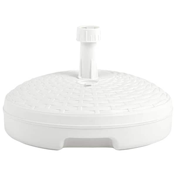 Shop Vidaxl Umbrella Base Sand Water Filled 5 3 Gal White Plastic Overstock 31795868